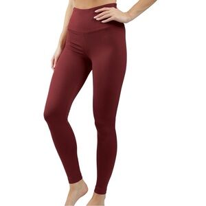 SOLD 90 Degree by Reflex Soft Tech Fleece Lined High Rise Leggings Rustic Cognac
